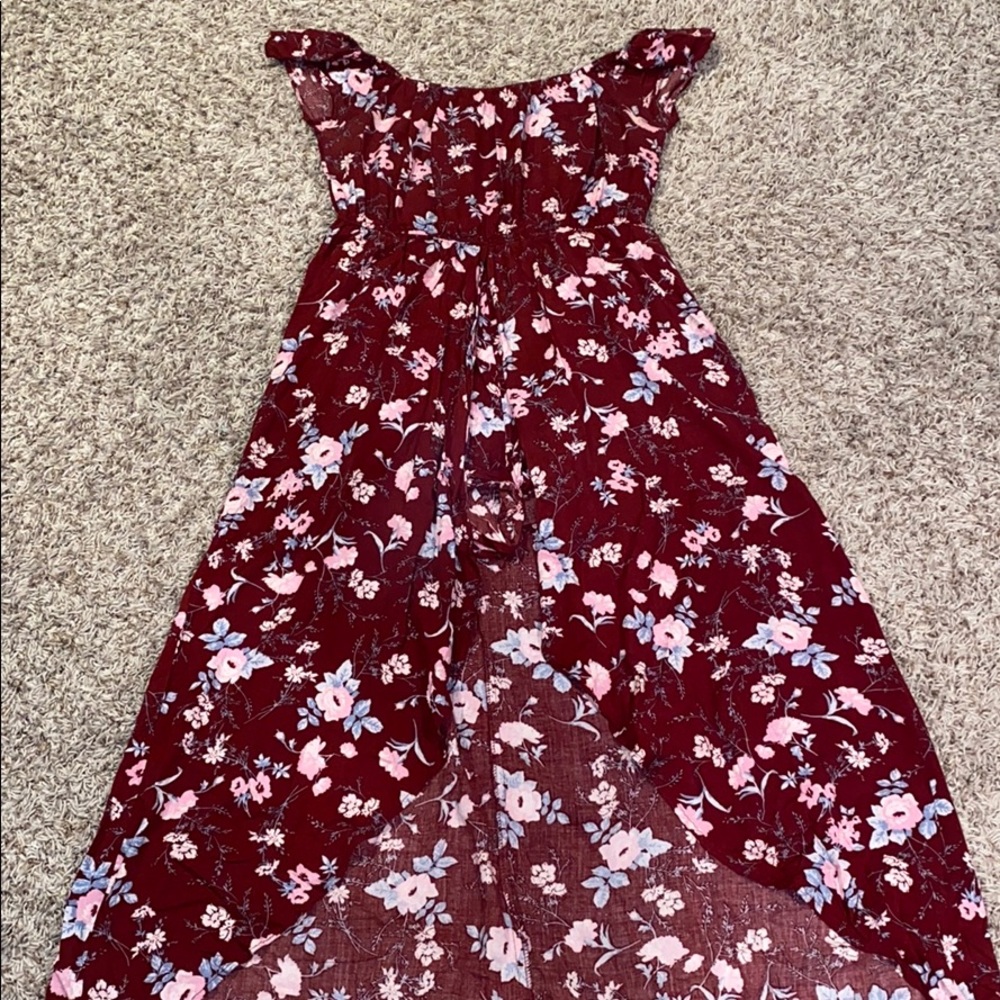 Flower short skirt dress